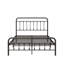 Structure de lit plateforme en métal, tête de lit / pied de lit de style victorien / rangement sous le lit / pas de sommier nécessaire / double-1998522381-1998522382