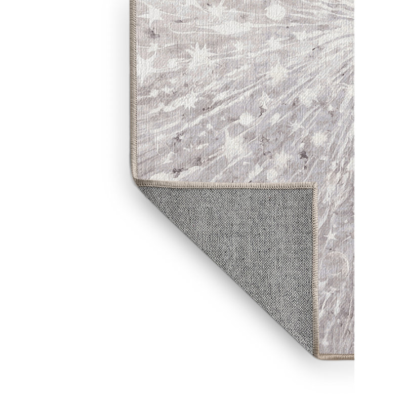 Machine Washable Beige Area Rug, Rectangle 2' x 3'