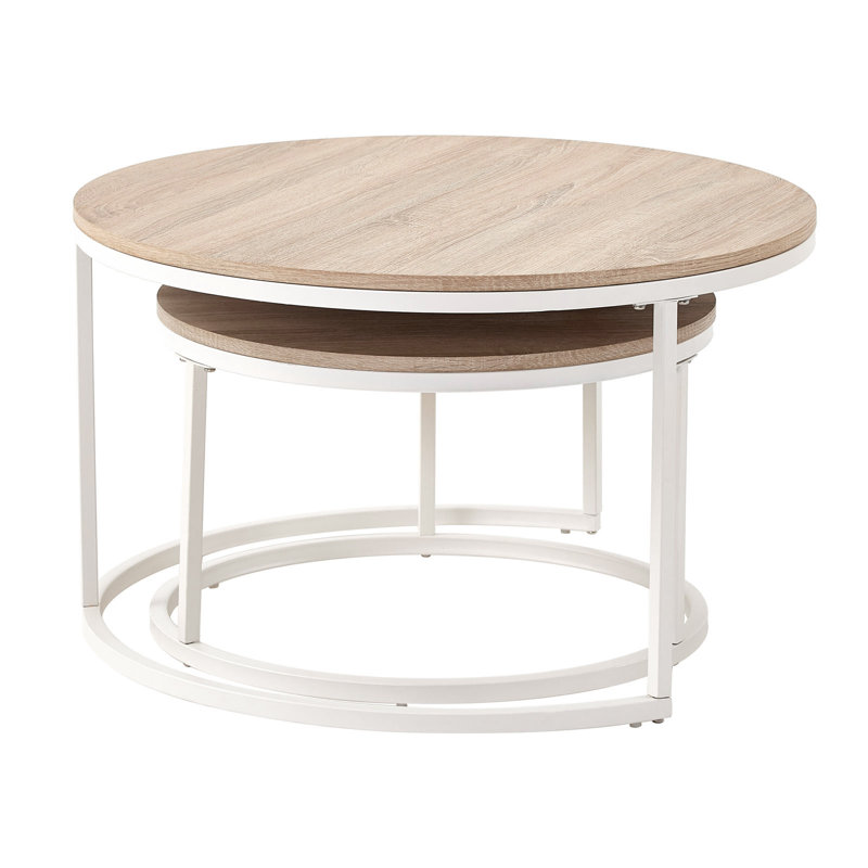 Jaquaya Frame Coffee Table, White, Oak