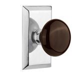 Studio Plate with Brown Porcelain Door Knob