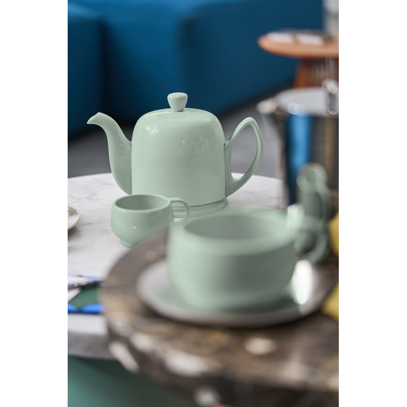 Salam Monochrome Teapot Set Teapot, Almond Green