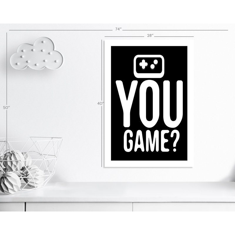 «You Game inversée», art encadré, H 40 po x l 28 po x P 1 po, Papier