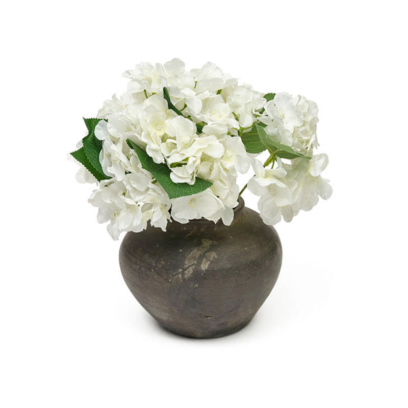 Lily's Living Approx 17" Extra Large Vintage Black Pottery Pot (Size & Finish Vary), 6.5''