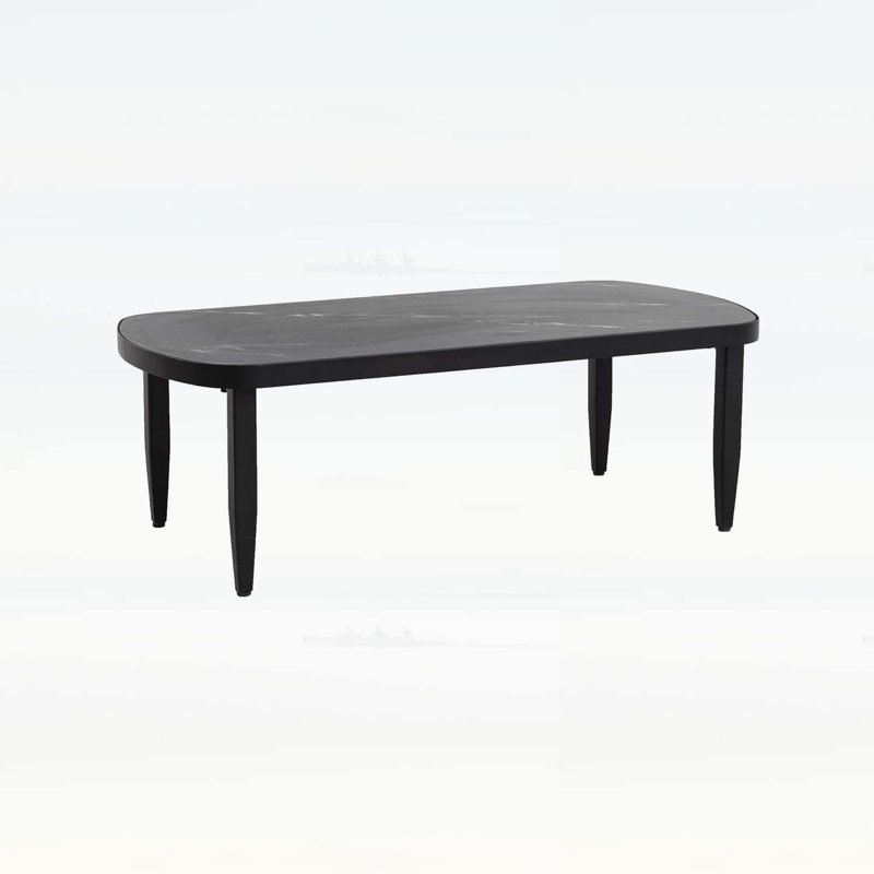 Table basse d'extérieur élégante, Noir Ember