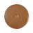 Linden Mid-Century Modern Faux Leather Round Ottoman Coffee Table With Solid Wood Cross-Base-120235435