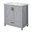 Meuble-lavabo de 30 pouces avec lavabo simple, structure en bois massif et panneau de fibres à densité moyenne, 2 portes à fermeture en douceur, 1 tiroir divisé, 2 tablettes de rangement, un grand espace de rangement, idéal pour les petites et moyennes salles de bain