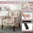 Davey Upholstered Pattern Floral Linen Blend Tufted Wide Back Armchair with Solid Wood Leg-1897452731