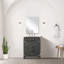 Ensemble de meuble-lavabo simple en chêne noir 18 po avec plateau en acrylique et robinet-33638830