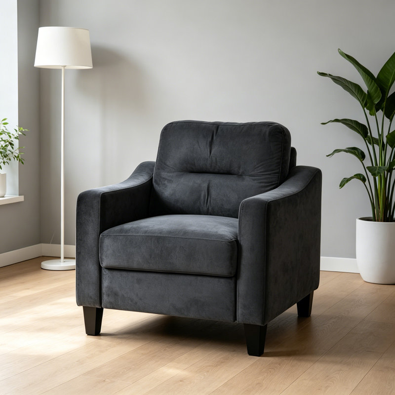 Modern Sofa Couch Comfortable Couches And Sofas For Living Room  Office Small Space, Black