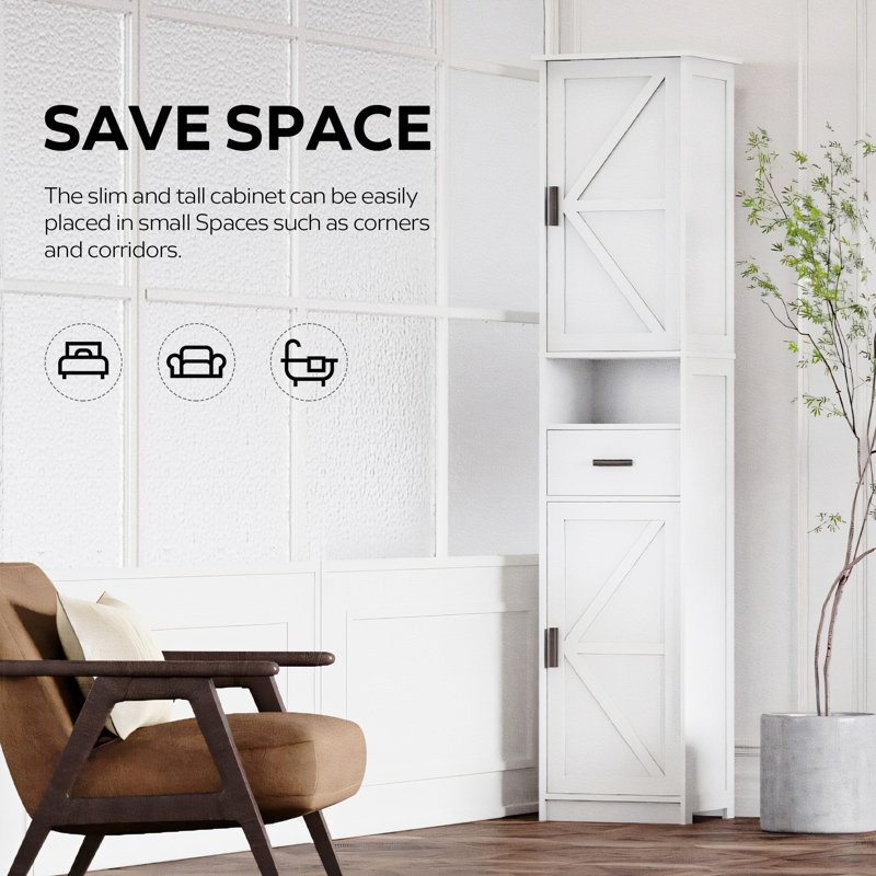 Rangement autoportant 69,3 po H, Blanc