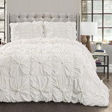 Bella 100% Cotton Modern & Contemporary 3 Piece Comforter Set