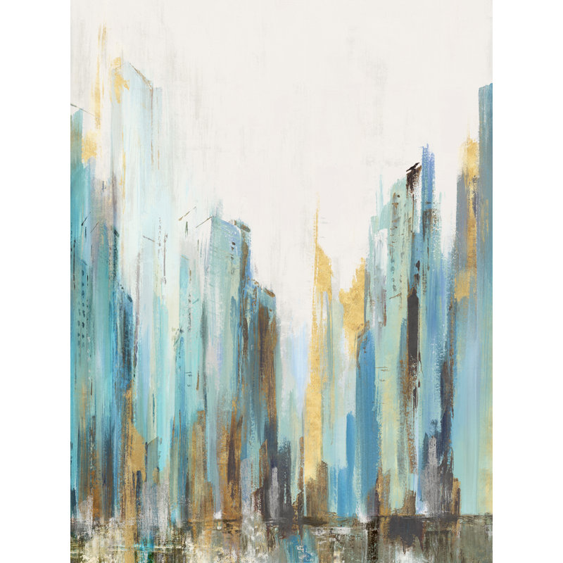 «City Rush II» par Isabelle Z - reproduction d'art sur toile tendue, H 48 po x l 36 po