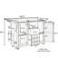 Îlot de cuisine extérieur moderne avec roulettes l 60,2 po-2105472331