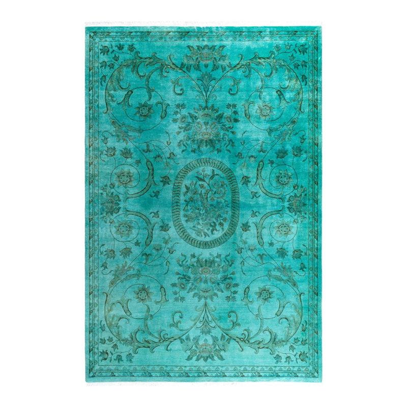 Overyed One-of-a-Kind Rectangle 6'9" X 9'10" Hand Knotted Area Rug