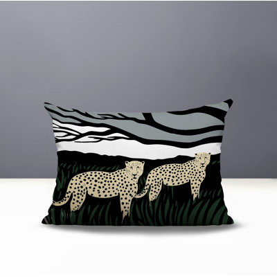 Vold Leopard Reversible Indoor/Outdoor Rectangle Pillow