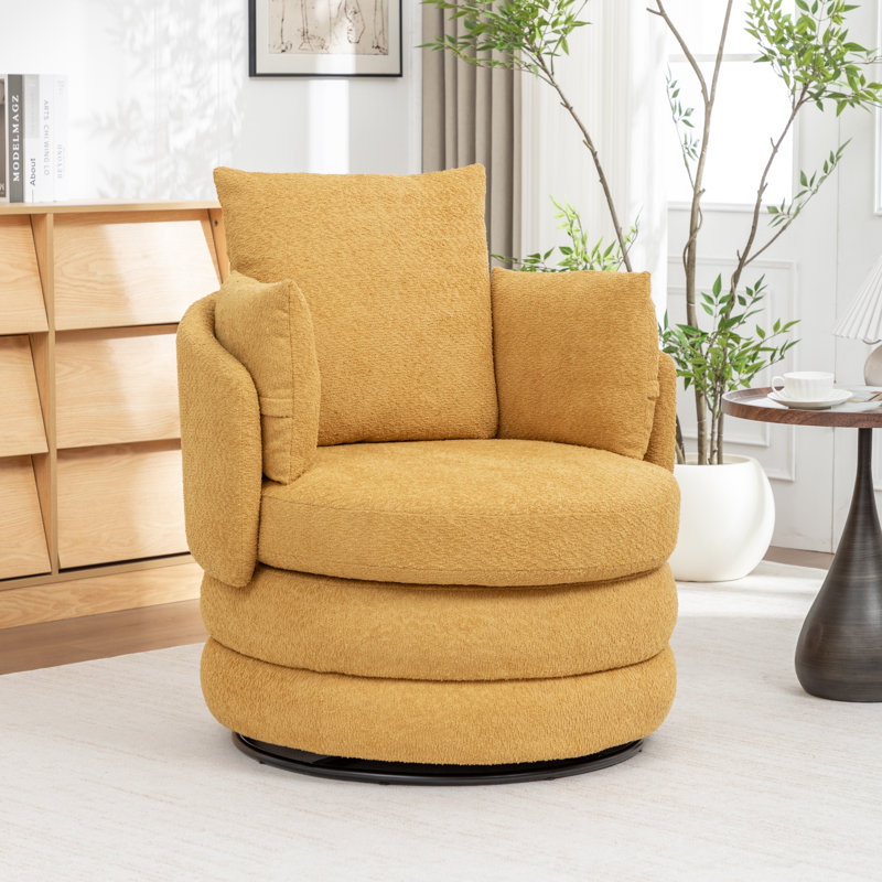 Chaise pivotante Ashyiah, Jaune