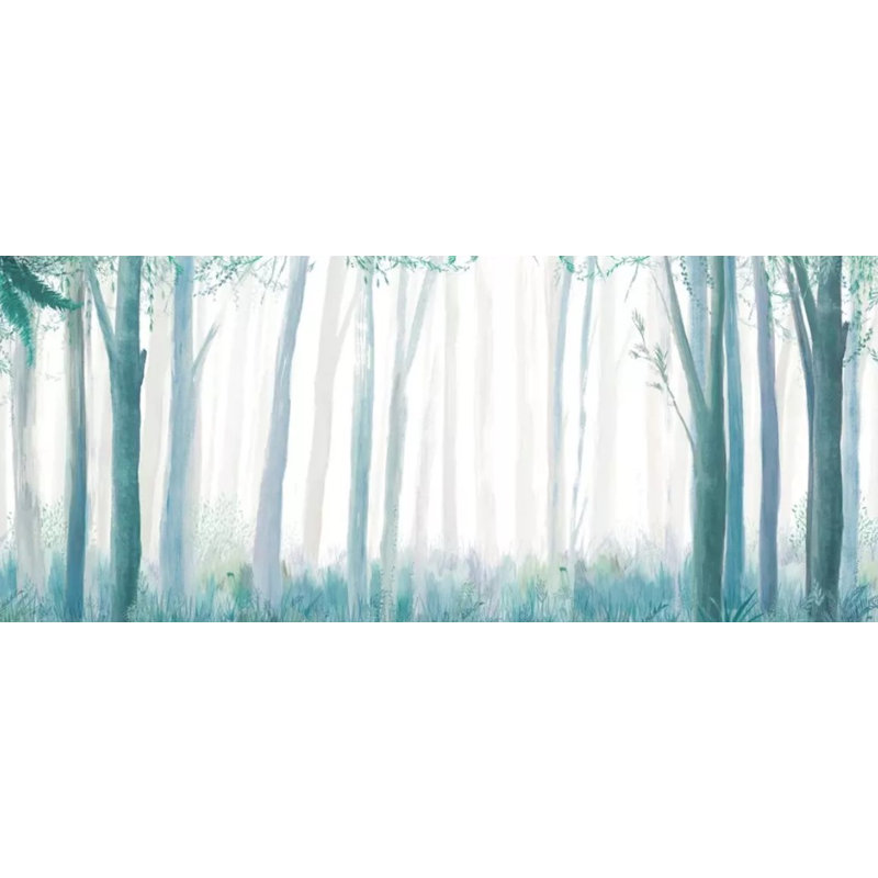 Murale aquarelle forêt à peindre, L 8,17 pi x l 12,5 pi