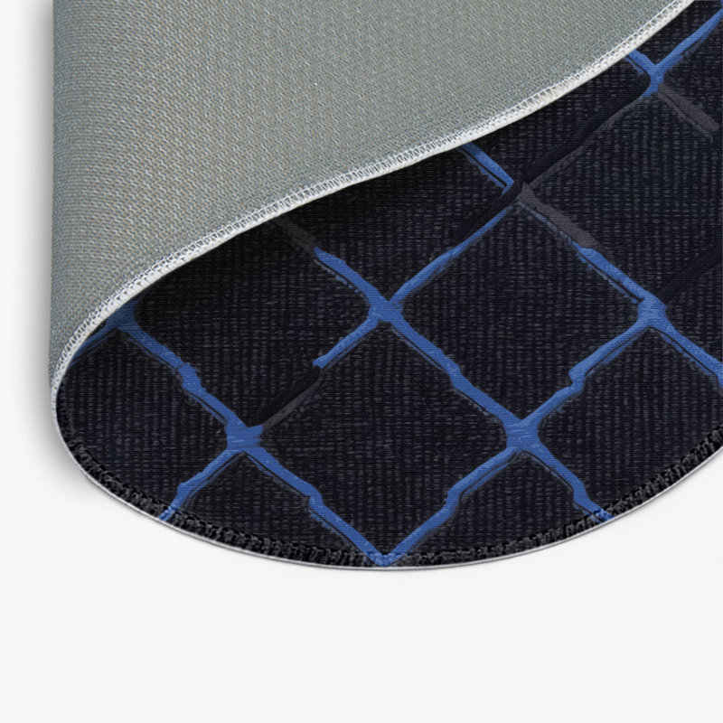 Tapis gris intérieur et extérieur Trellis, Rond 5 pi