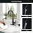 Willow Pull Down Sprayer Kitchen Faucet with Touchless Sensor, LED, Soap Dispenser and Deck Plate-76655476