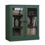 Bibliothèque courte Palace Imports 100% bois massif avec portes en verre, tablettes réglables, bibliothèque modulaire, l 32 po x H 35,75 po-109423295