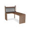 Bureau brun en bois massif en forme de L-454559060-454559067