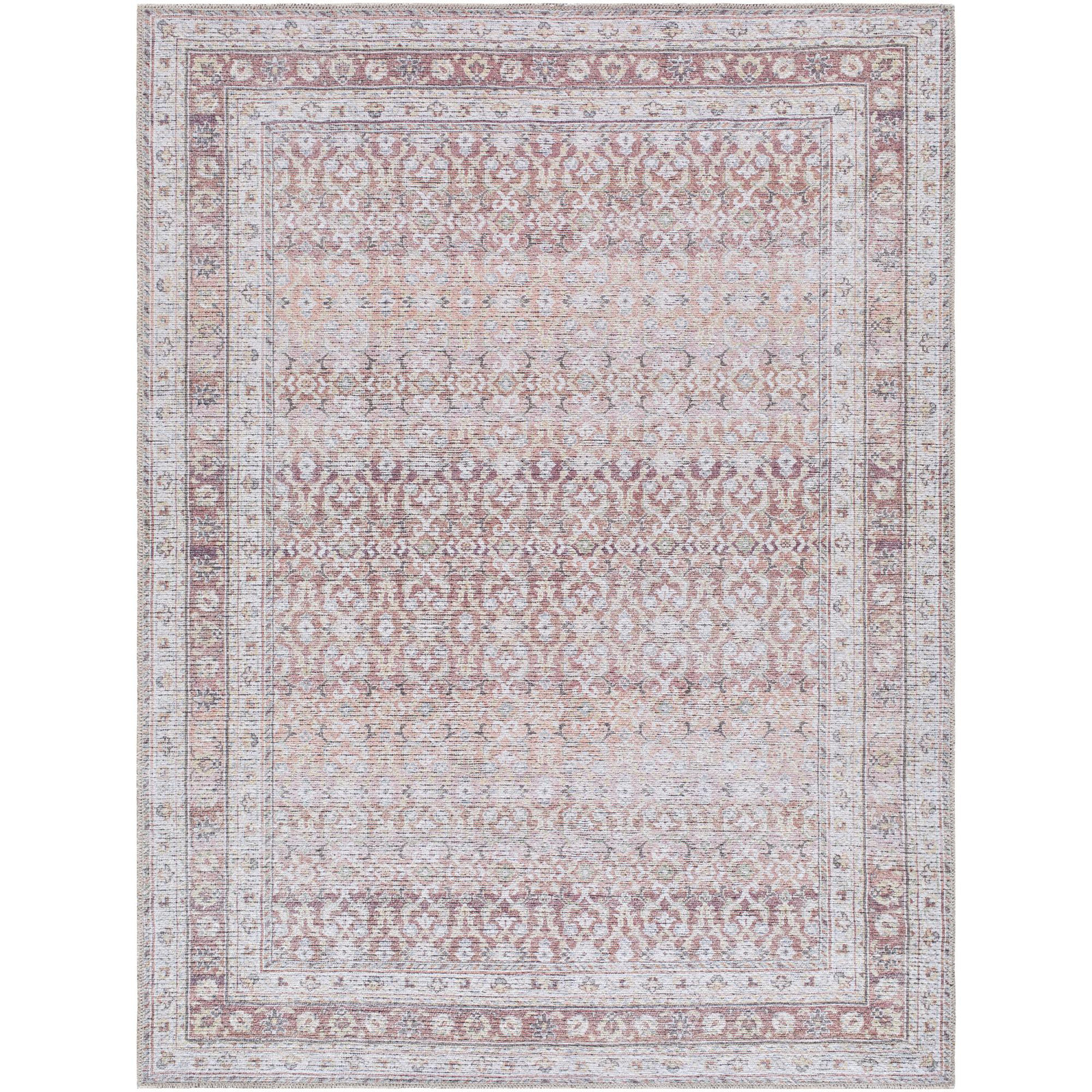 Angiela Machine Washable Floral Rug, Rectangle 8'10" x 11'11"
