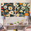 Demetra - Ensemble de 2 collages carrés botaniques abstraits-101860153-101860151