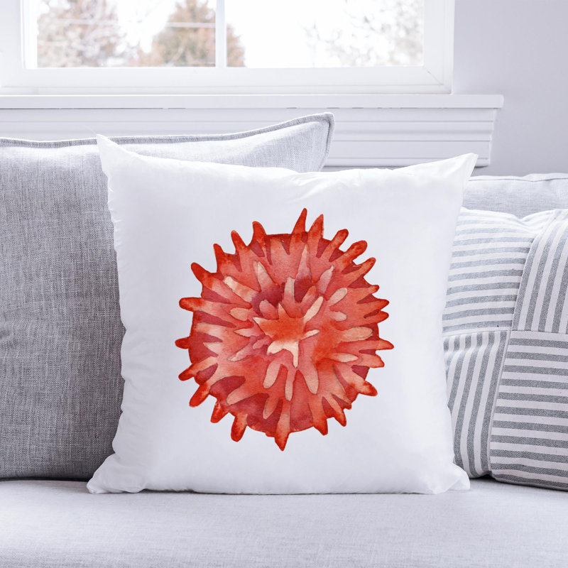 Nautical Sea Life_718 - Coussin décoratif avec coussin décoratif, H 16 po x l 16 po
