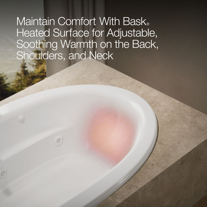 Sunward® 72" x 42" Whirpool Bathtub, White