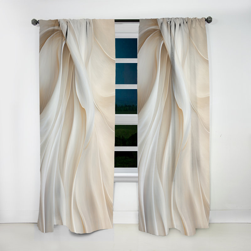 Danes - Rideau obscurcissant abstrait tendance - 1 panneau, L 52 po x L 63 po