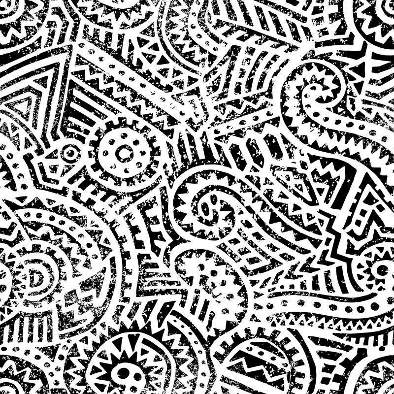 Seamless Geometric Pattern by Flovie - Wrapped Canvas Drawing Print, 30cm H x 30cm W x 3.8cm D