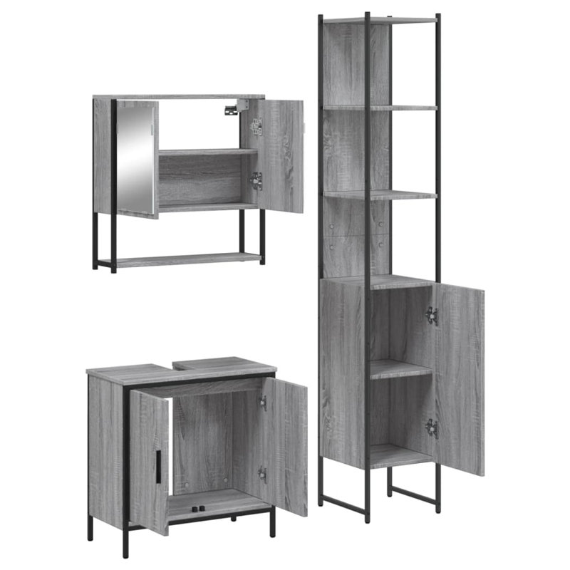 Abryanna Bathroom Furniture Suite, Grey Sonoma
