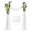 Ensemble de fleurs artificielles pour arche de mariage, fleurs jaunes pour arche de mariage avec draperies (lot de 3) - 2 arrangements floraux, 1 draperie transparente-116416150-116416149