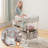 Baby Changing Table, Versatile Folding Changing Table With 2 Drawers, Portable Baby Diaper Changing Station With Toy Holder, Adjustable Height Mobile Nursery Diaper For Infant And Newborn