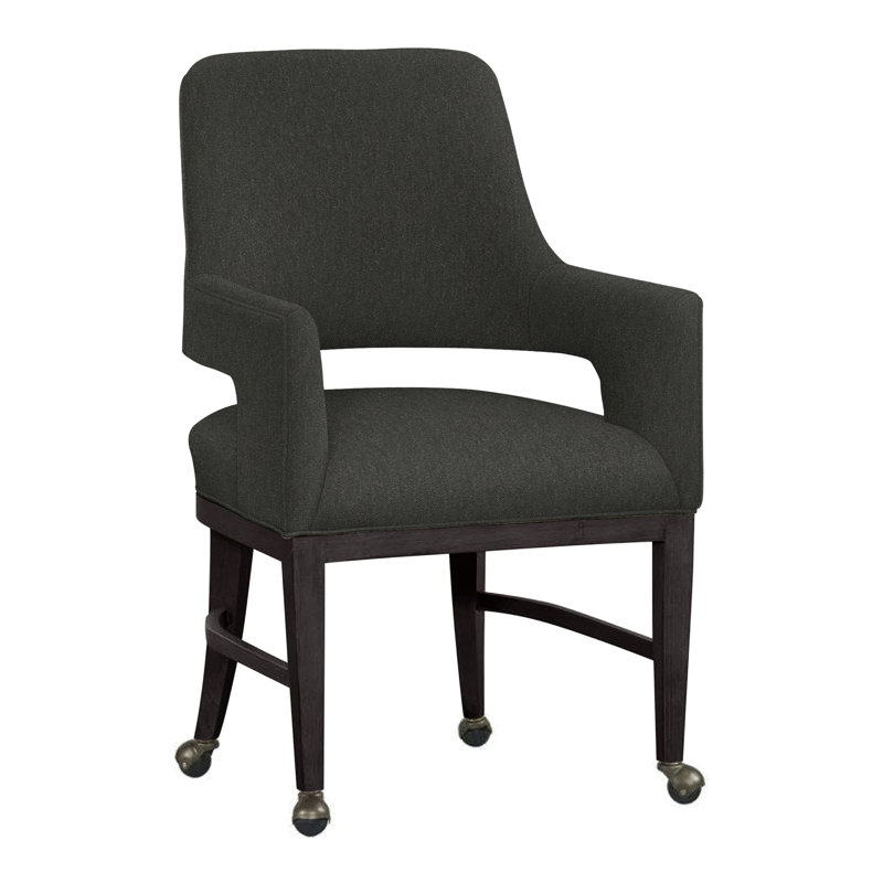 Chaise avec accoudoirs Josie, Gris anthracite, 9906 Lin