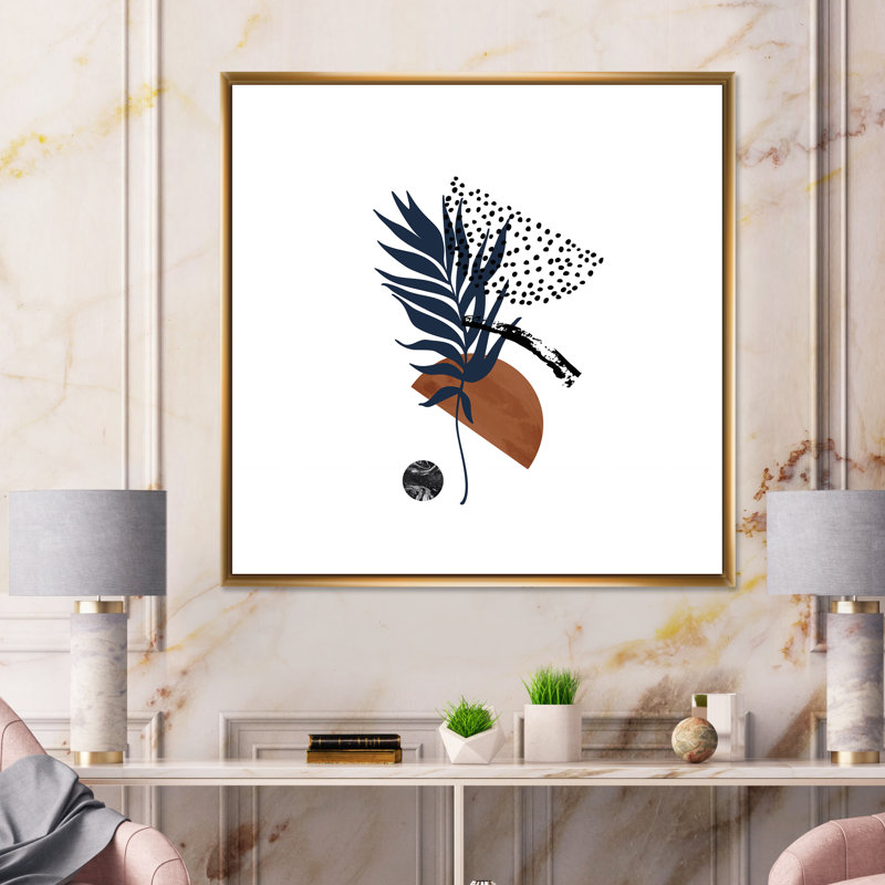 «Abstract Palm Leaf Abstract Half Moons I», reproduction d'art sur toile tropicale, H 30 po x l 30 po x P 1 po