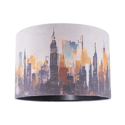 20cm H Fabric Drum Lamp Shade ( No Direct Attachment Method ) in Black
