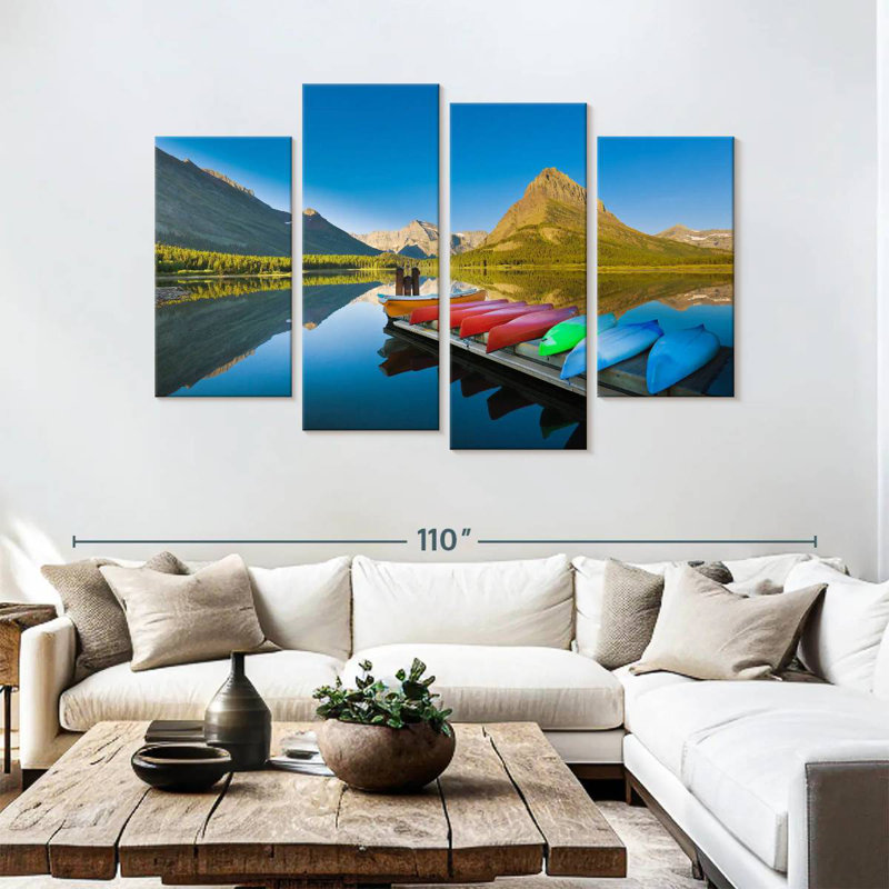 Alvord Lake Glacier Canoes, 54" H x 84" W
