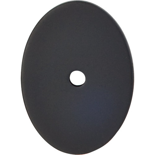 Oval  Backplate, 1.75" H x 1.25" W x 0.625" D, Black