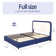 Bed Frame, Upholstered Platform Bed with Curved Headboard, Classic Color-Block Design, Soft Rounded Corners, No Box Spring Required, Easy Assembly