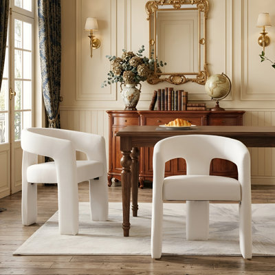 Modern Upholstered Barrel Dining Chairs