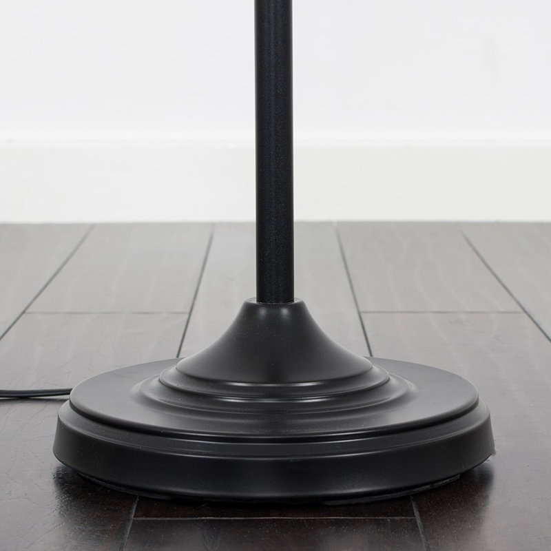 Tegan 151cm Traditional Floor Lamp, Included, Black, Black