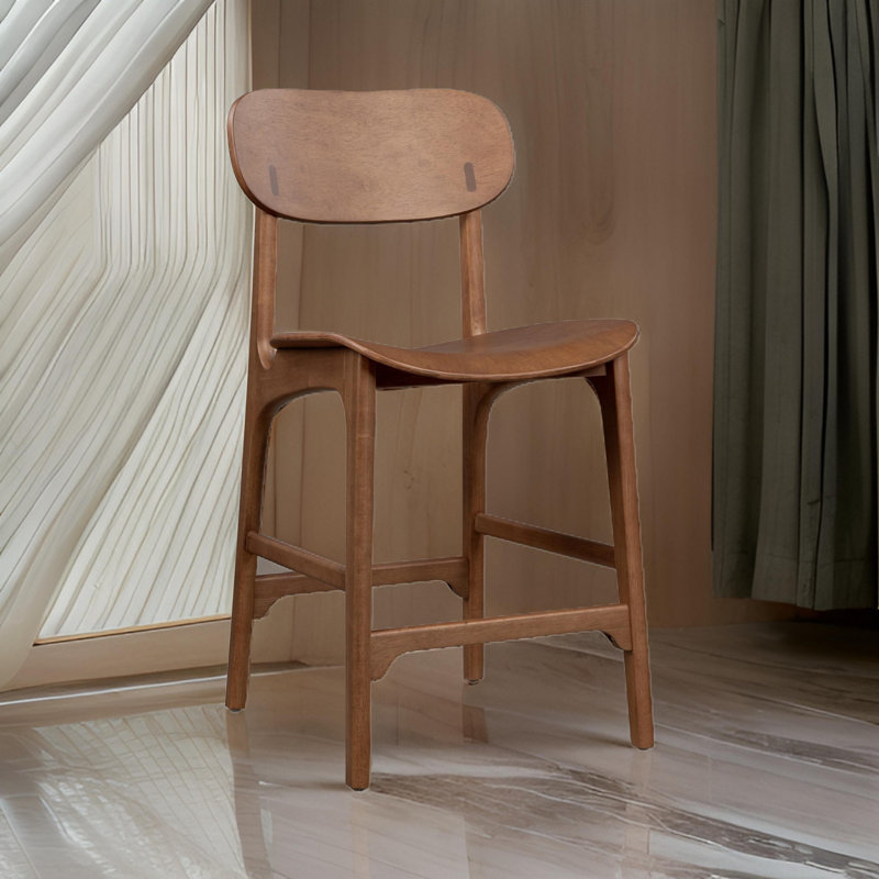 Tabouret Luzmarie, Brun foncé, Tabouret de comptoir (siège d’une hauteur de 24