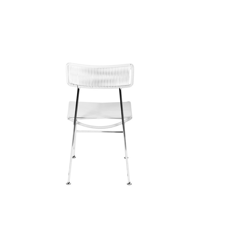 Chaise Hapi, Blanc / Chrome