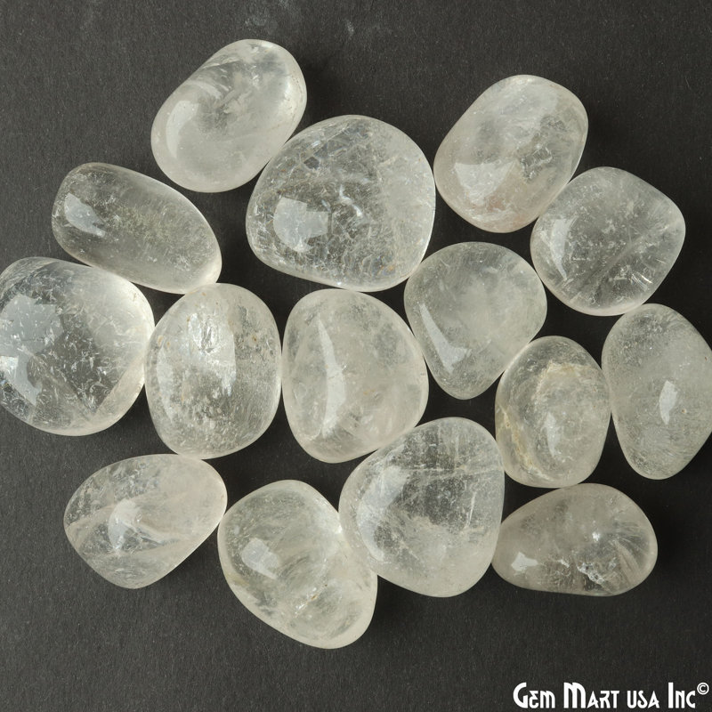 Crystal Tumbled Stone, Gemstone Reiki Healing Stones, Home Décor Vase Filler, 100 Gram Lot, 1 to 1.5 Inch Stones