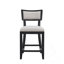 Ensemble de 2 tabourets de bar rembourrés à hauteur de comptoir avec conception ergonomique et structure en bois massif