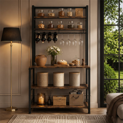 Industrial Kitchen Baker's Rack, 5-Tier Kitchen Utility Storage Shelf