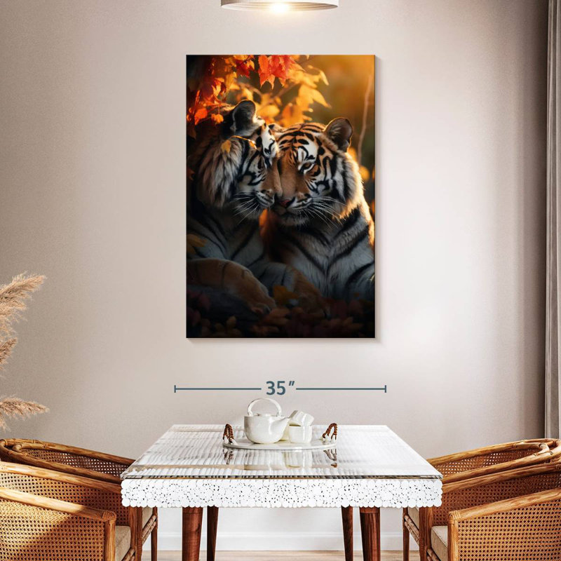 Brampt Romantic Tigers, 48" H x 32" W