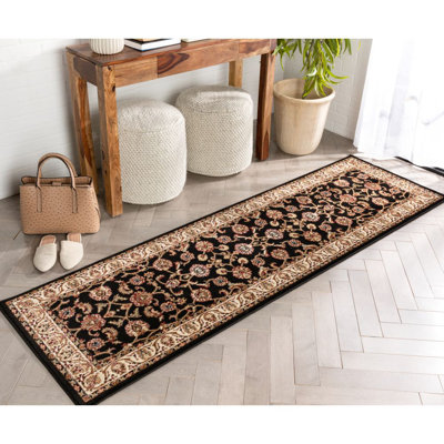 Belliere Sarouk Black Traditional Rug