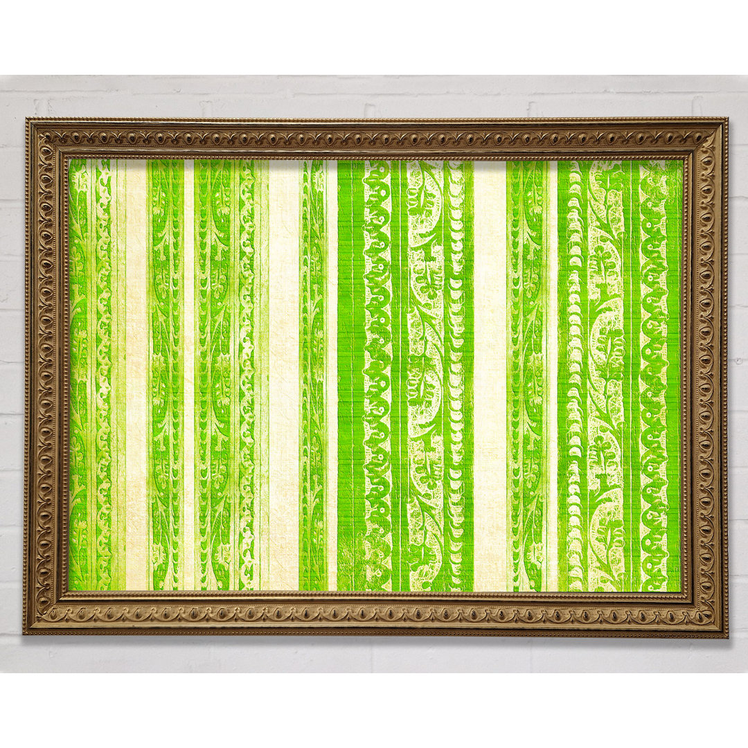 Gerahmtes Wandbild Vertical Landslide Lime